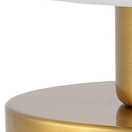 6" Gold Novelty USB Table Lamp With Dome Shade HomeRoots
