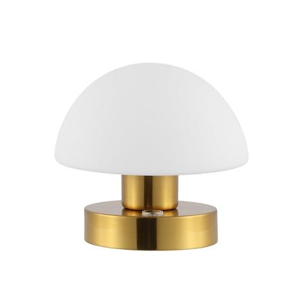6" Gold Novelty USB Table Lamp With Dome Shade HomeRoots