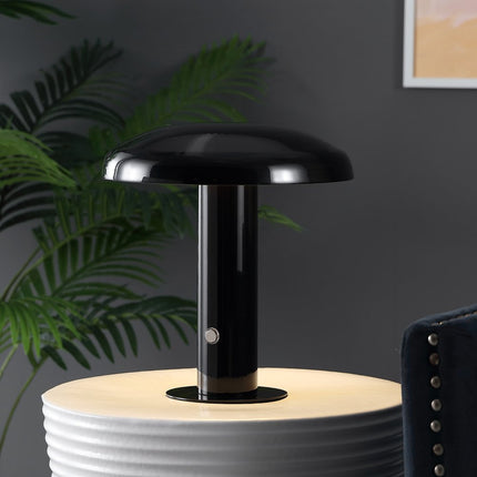 11" Black Novelty USB Table Lamp With Globe Shade HomeRoots