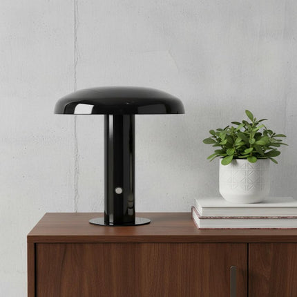 11" Black Novelty USB Table Lamp With Globe Shade HomeRoots