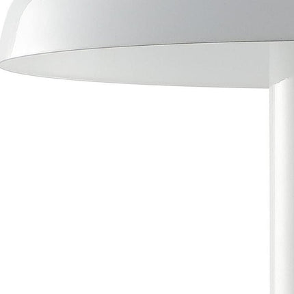 11" White Novelty USB Table Lamp With Globe Shade HomeRoots