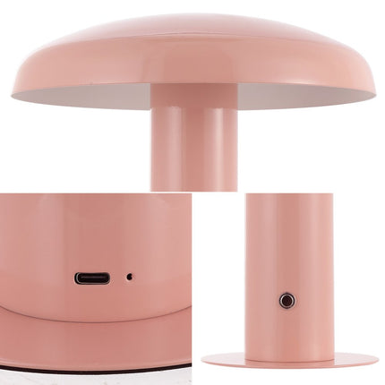 11" Pink Round USB Table Lamp With Globe Shade HomeRoots