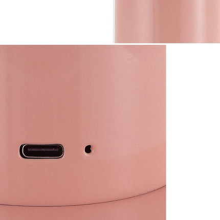 11" Pink Round USB Table Lamp With Globe Shade HomeRoots