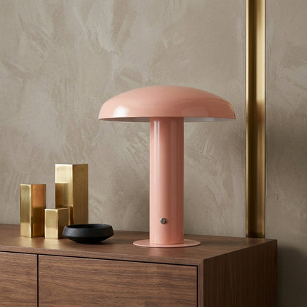 11" Pink Round USB Table Lamp With Globe Shade HomeRoots