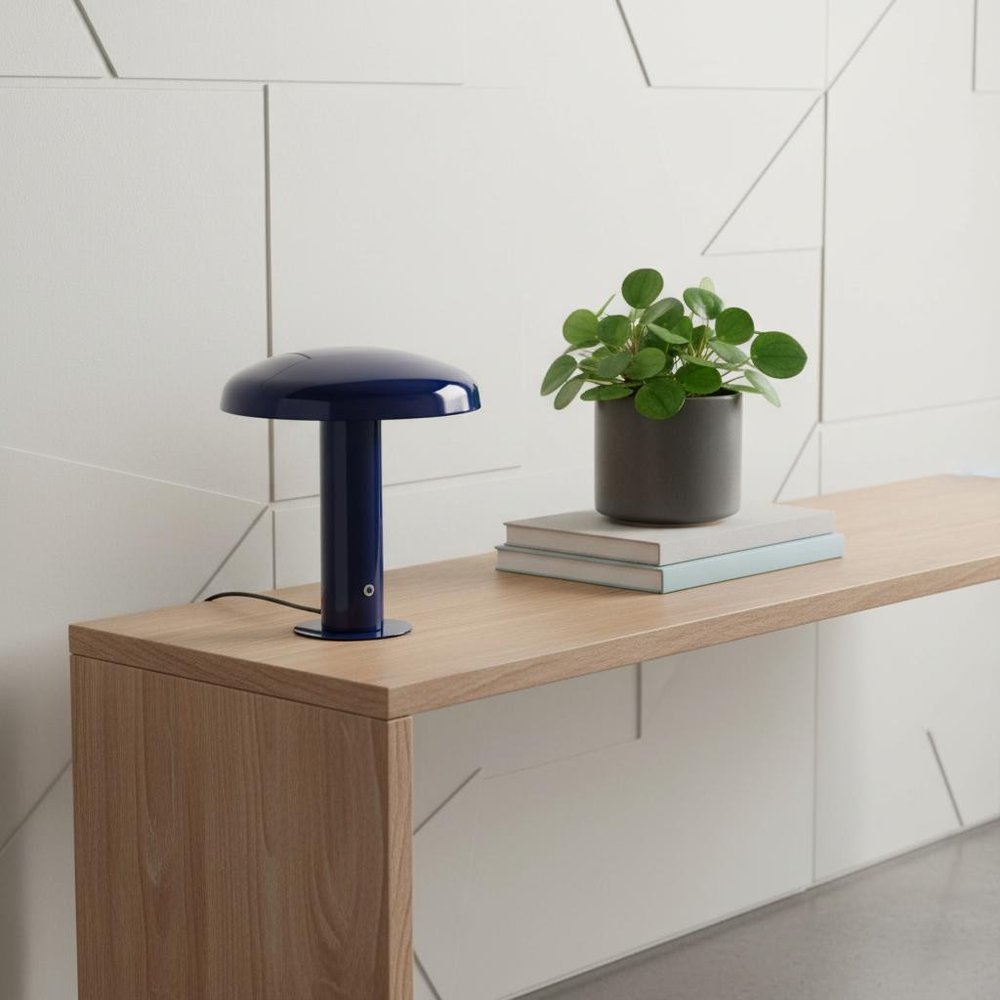 11" Blue Novelty USB Table Lamp LED With Globe Shade