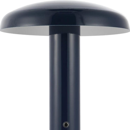 11" Blue Round USB Desk Lamp With Globe Shade HomeRoots