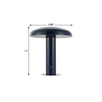 11" Blue Round USB Desk Lamp With Globe Shade HomeRoots