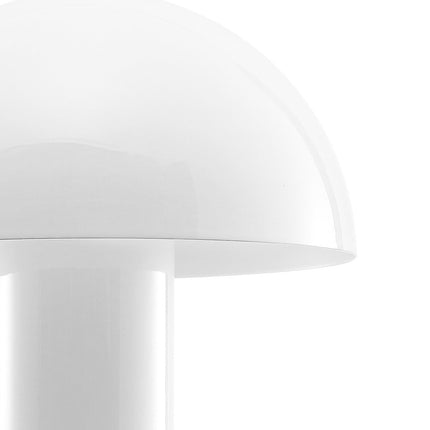 11" White Novelty USB Table Lamp With Globe Shade HomeRoots