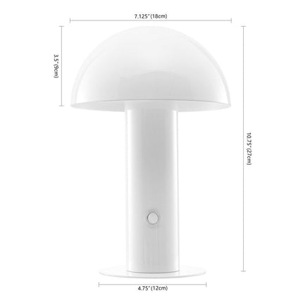 11" White Novelty USB Table Lamp With Globe Shade HomeRoots