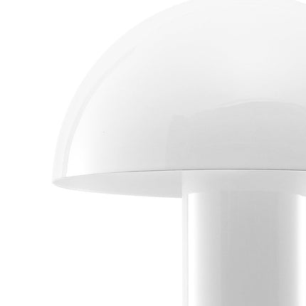 11" White Novelty USB Table Lamp With Globe Shade HomeRoots