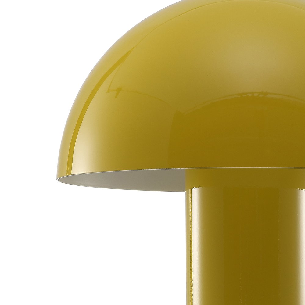11" Yellow Novelty USB Table Lamp LED With Globe Shade
