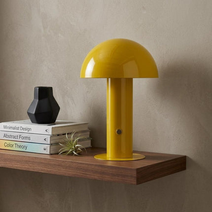 11" Yellow Novelty USB Table Lamp With Globe Shade HomeRoots