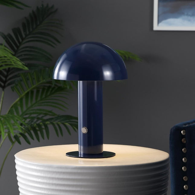 11" Blue Novelty USB Table Lamp With Globe Shade HomeRoots