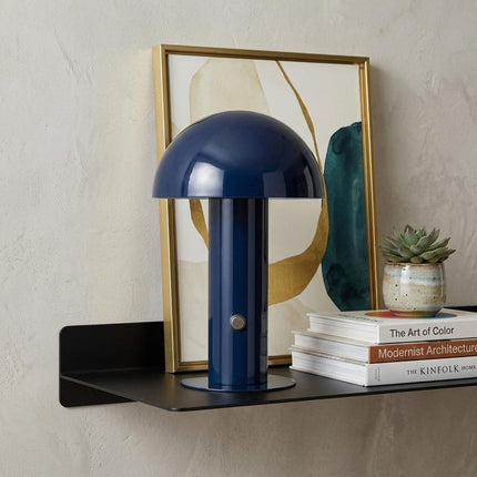 11" Blue Novelty USB Table Lamp With Globe Shade HomeRoots
