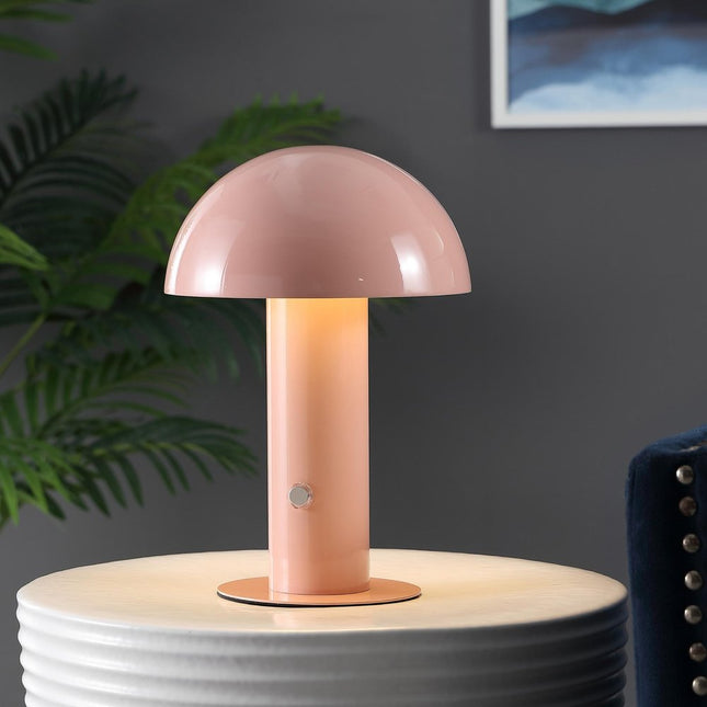 11" Pink Novelty USB Table Lamp With Globe Shade HomeRoots