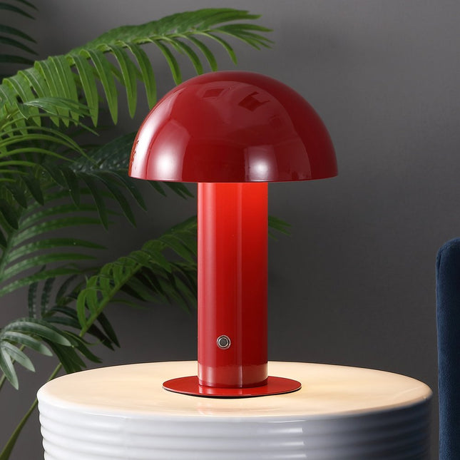 11" Red Novelty USB Table Lamp With Globe Shade HomeRoots
