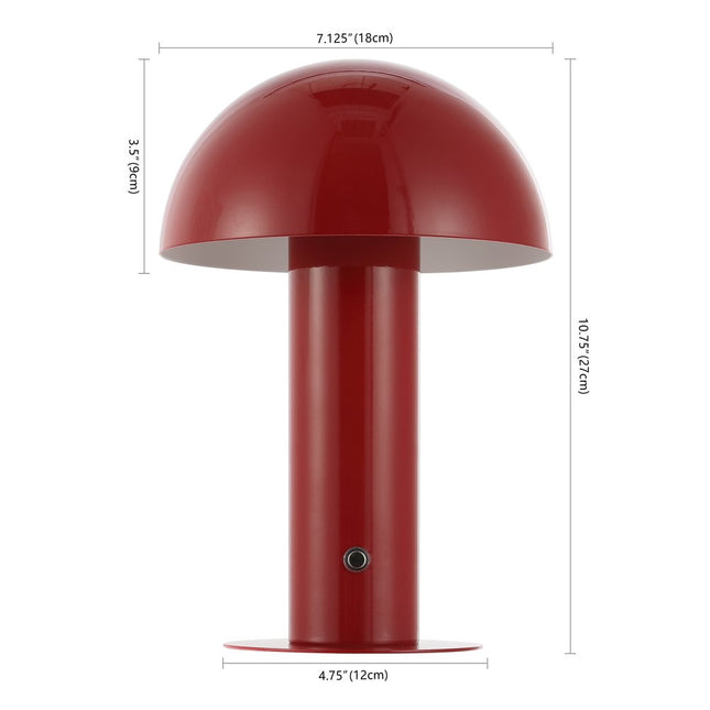 11" Red Novelty USB Table Lamp With Globe Shade HomeRoots