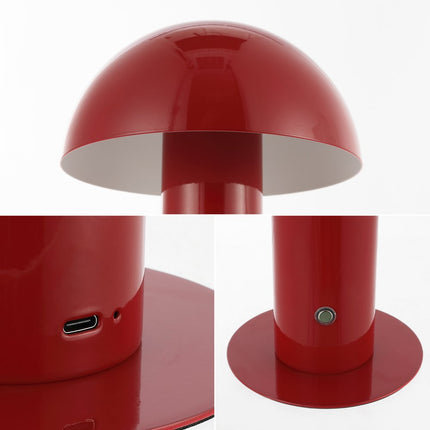11" Red Novelty USB Table Lamp With Globe Shade HomeRoots