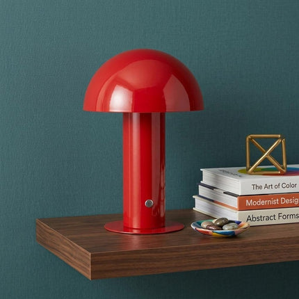 11" Red Novelty USB Table Lamp With Globe Shade HomeRoots