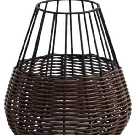 Set of Two 10" Black Round USB Table Lamps LED With Globe Shades HomeRoots