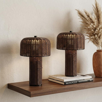 Set of Two 10" Clear USB Table Lamps With Globe Shades HomeRoots