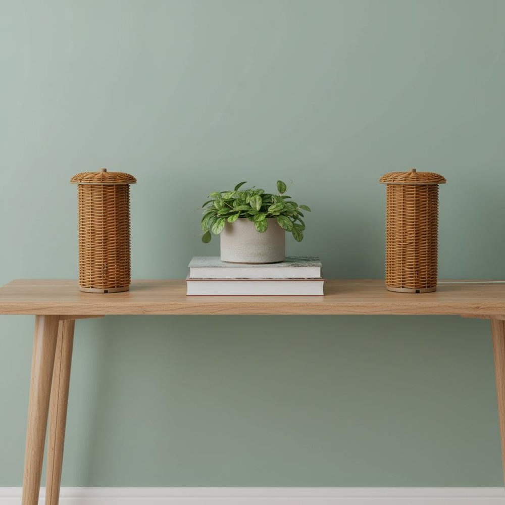 Set of Two 10" Clear USB Table Lamps LED With Globe Shades