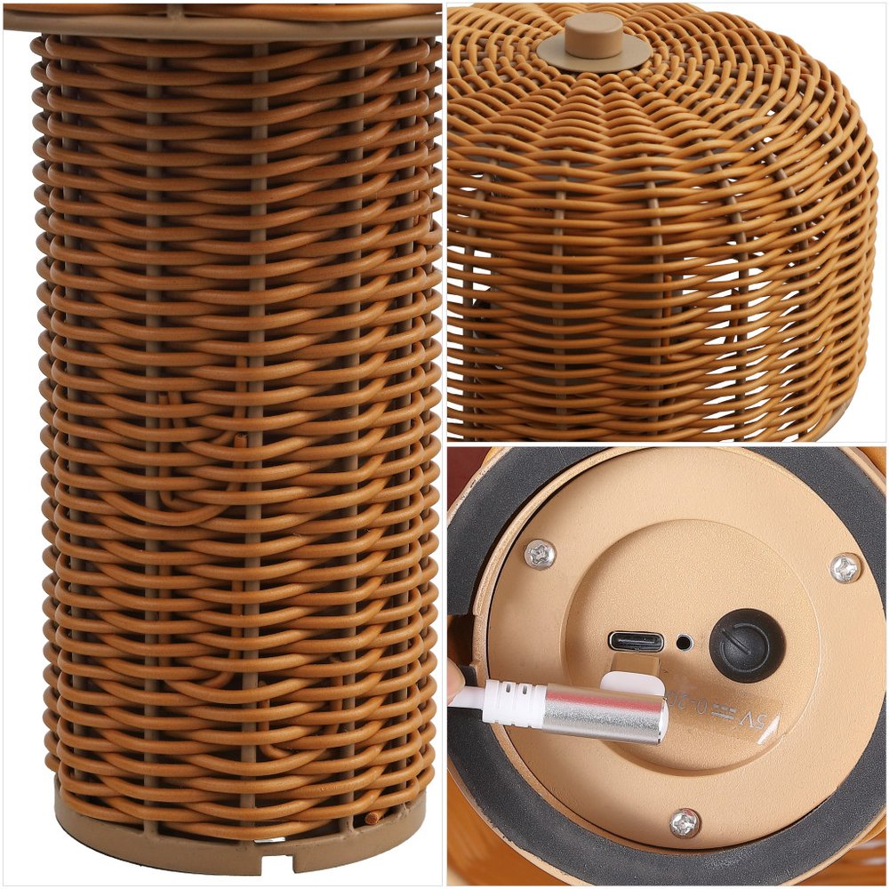 Set of Two 10" Clear USB Table Lamps LED With Globe Shades