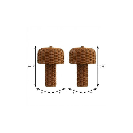 Set of Two 10" Clear USB Table Lamps With Globe Shades HomeRoots