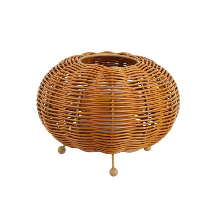 Set of Two 6" Brown Lantern USB Table Lamps With Globe Shades HomeRoots