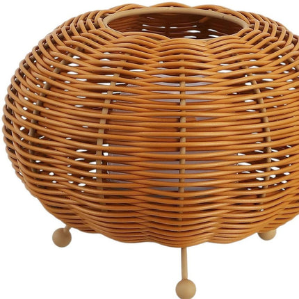Set of Two 6" Brown Lantern USB Table Lamps With Globe Shades HomeRoots