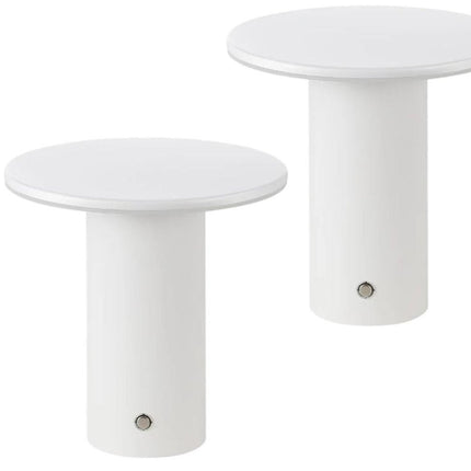 Set of Two 8" Clear USB Table Lamps HomeRoots