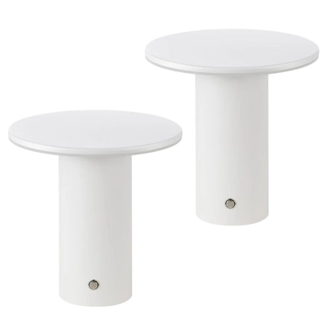 Set of Two 8" Clear USB Table Lamps LED HomeRoots