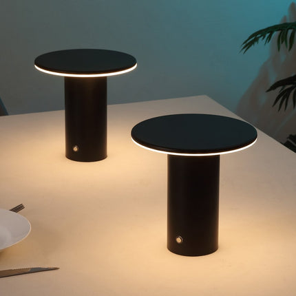 Set of Two 8" Clear USB Table Lamps LED HomeRoots