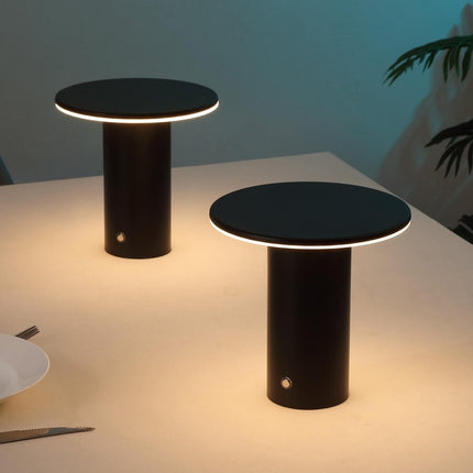 Set of Two 8" Clear USB Table Lamps HomeRoots