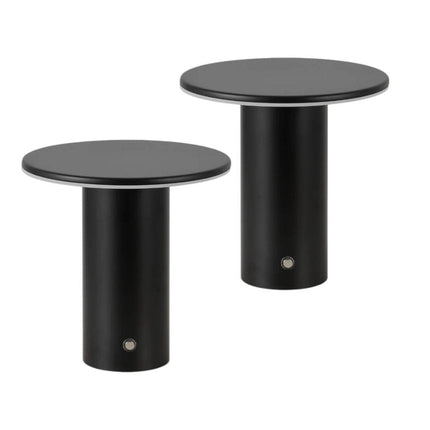 Set of Two 8" Clear USB Table Lamps LED HomeRoots