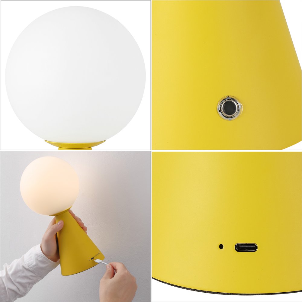 Set of Two 12" Clear Lighthouse USB Table Lamps LED