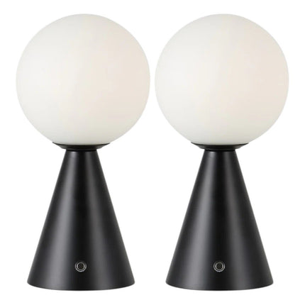 Set of Two 12" Clear Lighthouse USB Table Lamps LED HomeRoots