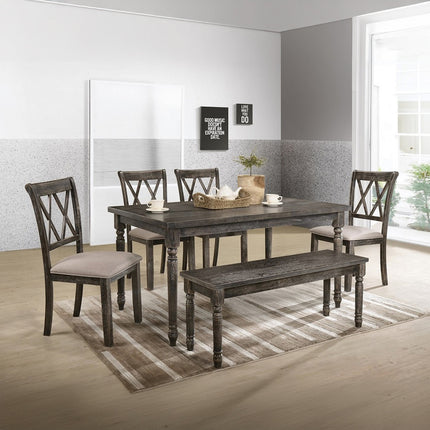 ACME 71880 Claudia II Dining Table, Weathered Gray