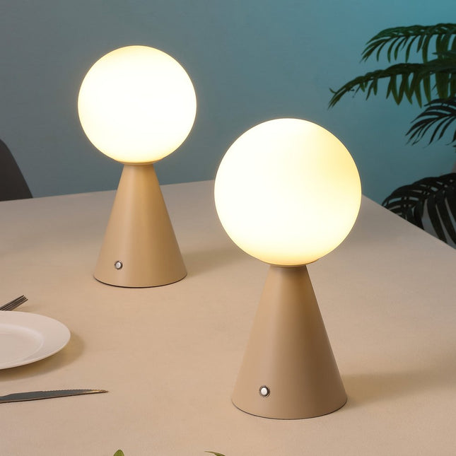 Set of Two 12" Clear Lighthouse USB Table Lamps HomeRoots