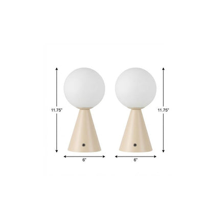 Set of Two 12" Clear Lighthouse USB Table Lamps HomeRoots