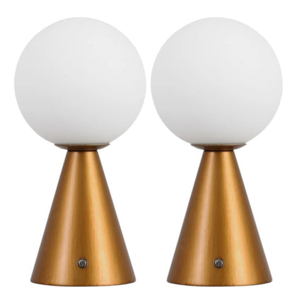 Set of Two 12" Clear Lighthouse USB Table Lamps LED HomeRoots