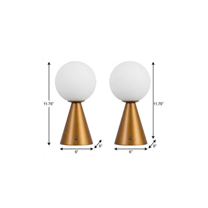 Set of Two 12" Clear Lighthouse USB Table Lamps HomeRoots