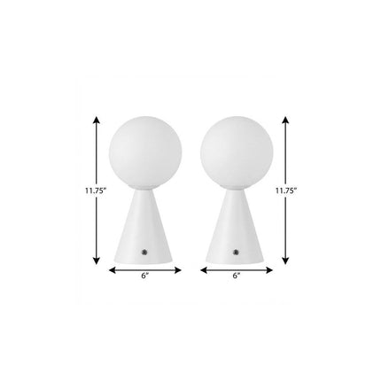 Set of Two 12" Clear Lighthouse USB Table Lamps HomeRoots