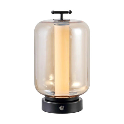 Set of Two 11" Black Lantern USB Table Lamps HomeRoots