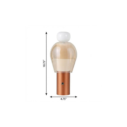 11" Copper Globe USB Table Lamp With Shade HomeRoots