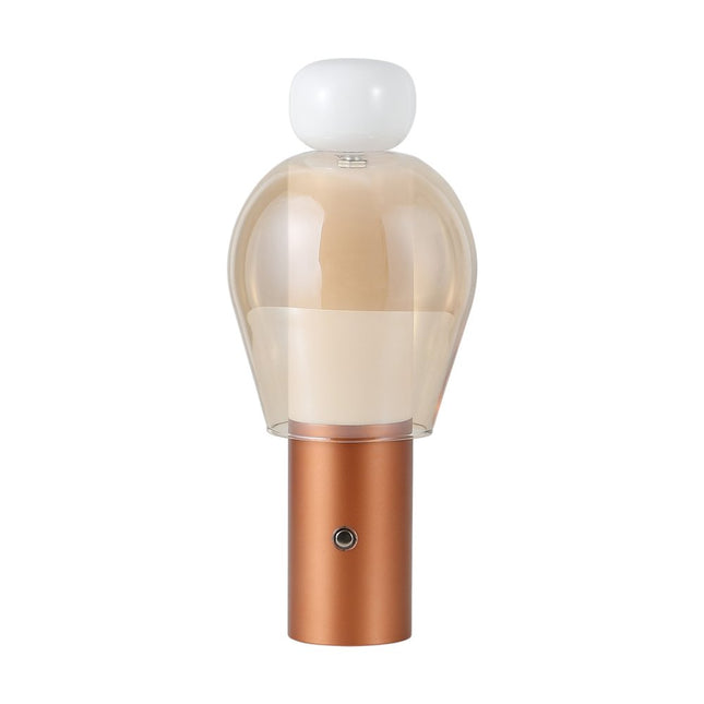 11" Copper Globe USB Table Lamp With Shade HomeRoots