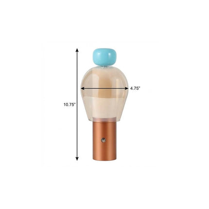11" Copper USB Table Lamp