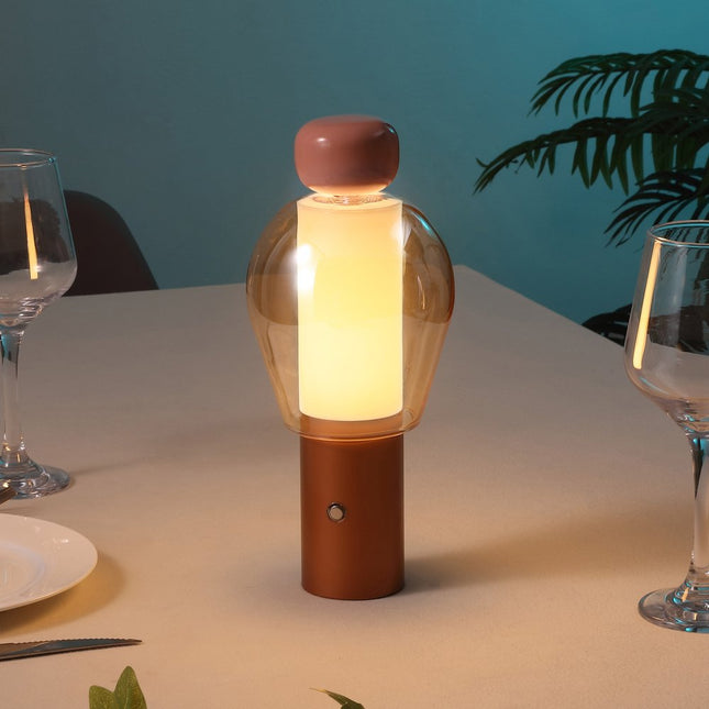 11" Copper USB Table Lamp LED HomeRoots