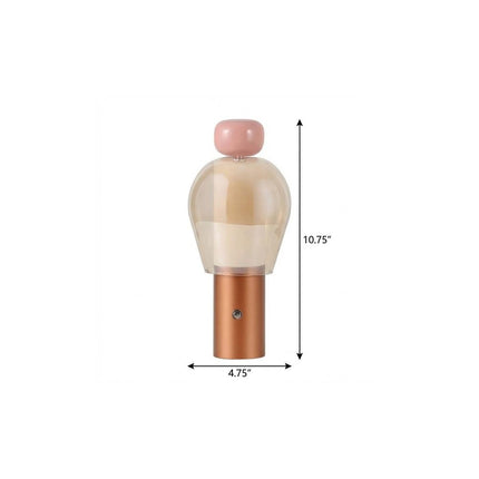 11" Copper USB Table Lamp LED HomeRoots