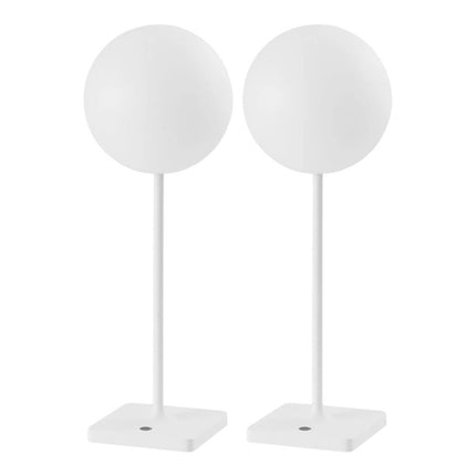 Set of Two 18" White USB Table Lamps LED HomeRoots